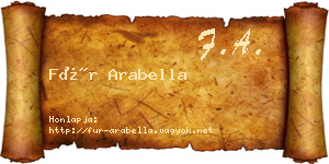 Für Arabella névjegykártya